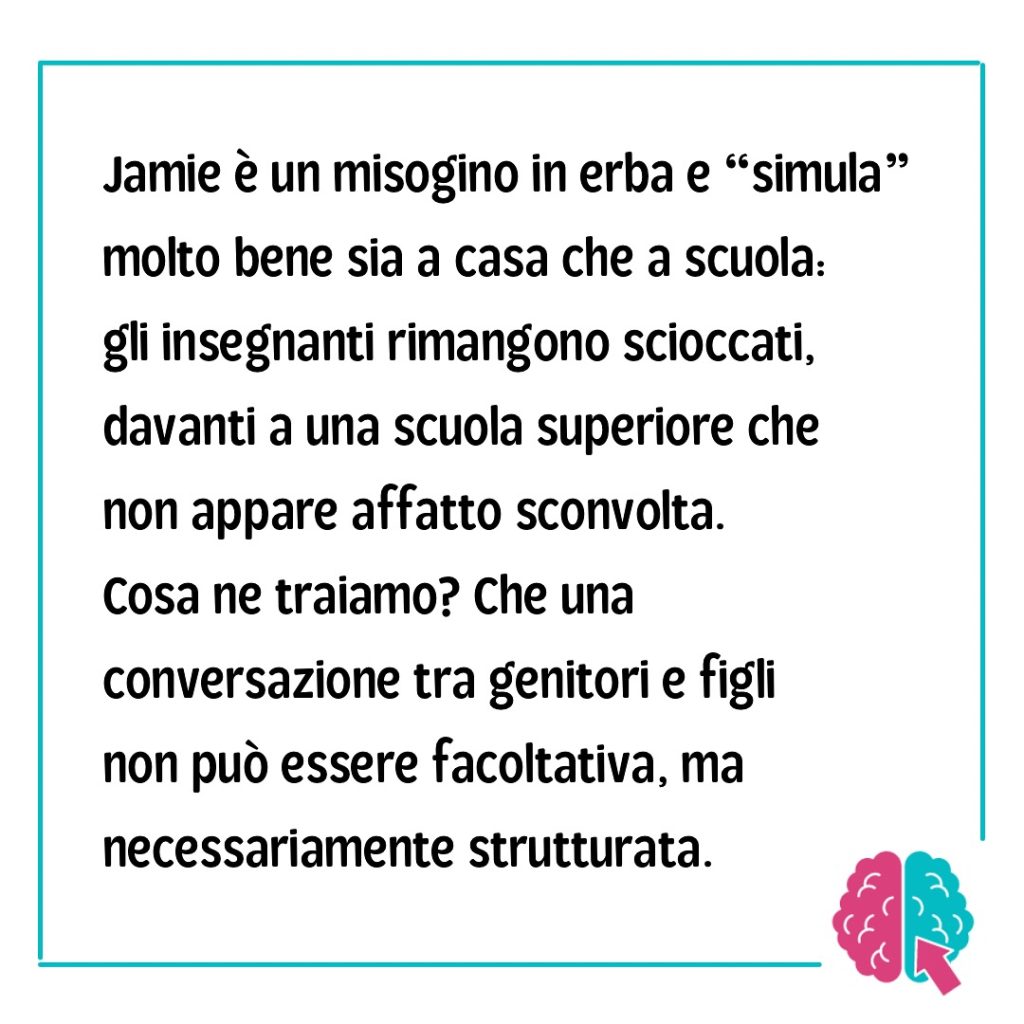Adolescence invita a costruire un dialogo continuativo tra genitori e figli su misoginia e vita scolastica.