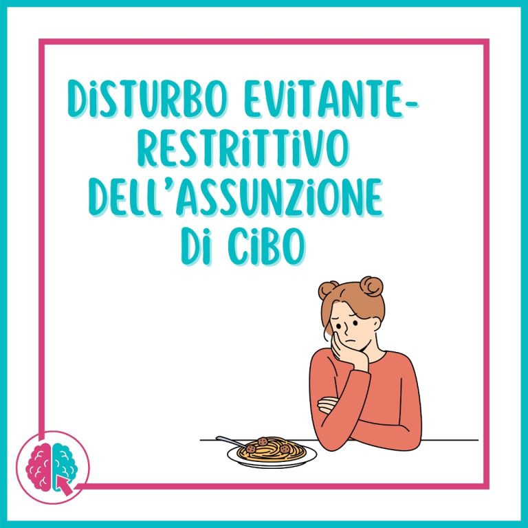 Copertina «Disturbo evitante-restrittivo dell’assunzione di cibo», con una ragazza esitante davanti al piatto.