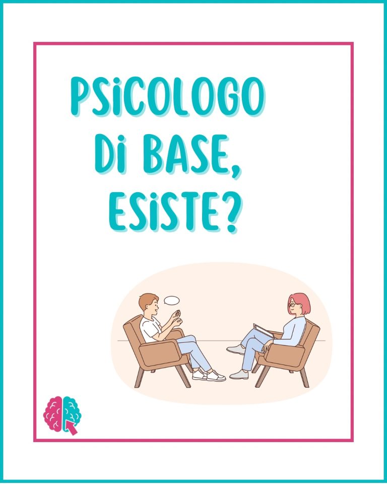 Illustrazione di un colloquio psicologico con la domanda «Psicologo di base, esiste?».